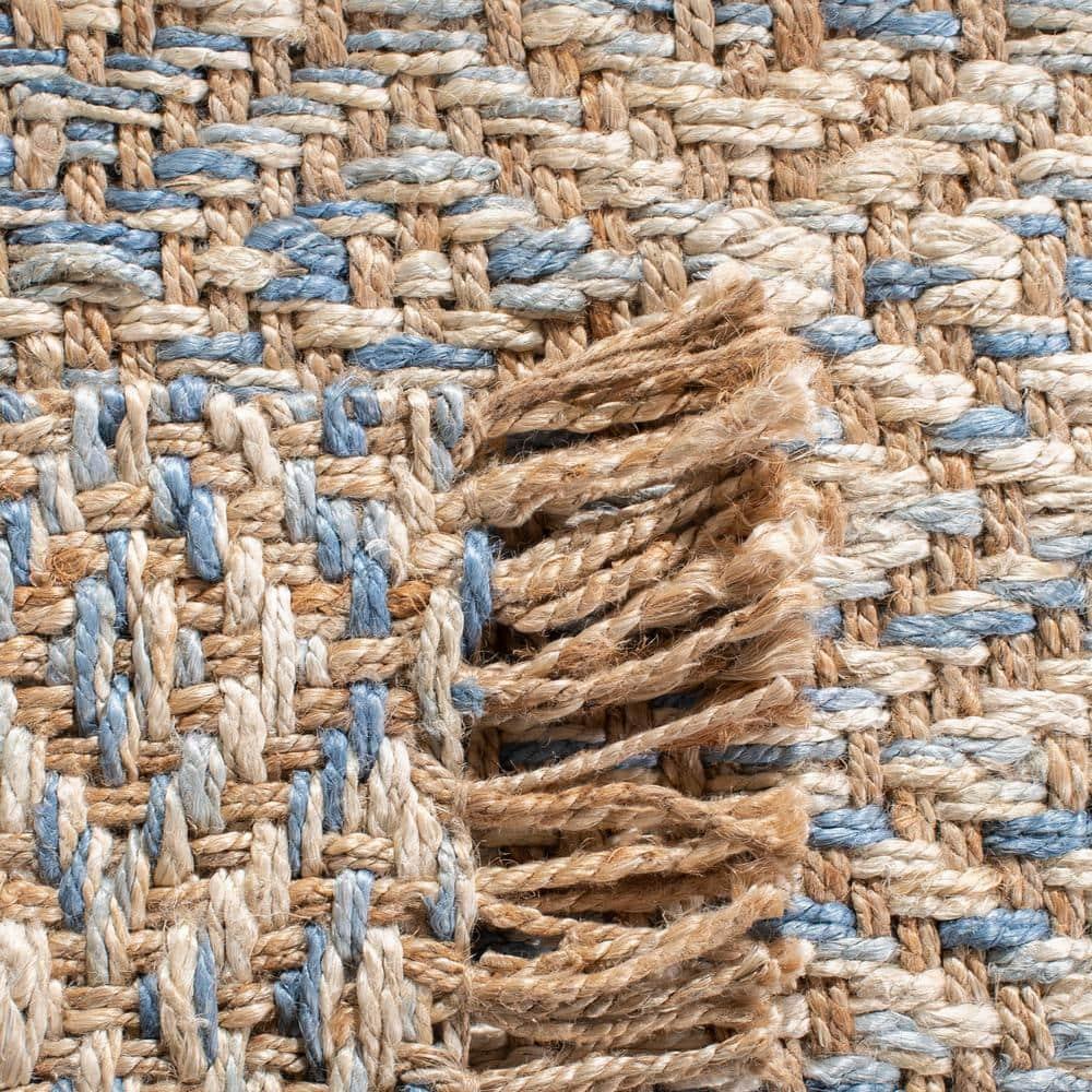 Natural Fiber NF822 Hand Woven Area Rug - Natural/Blue - 8'x10' - Safavieh.