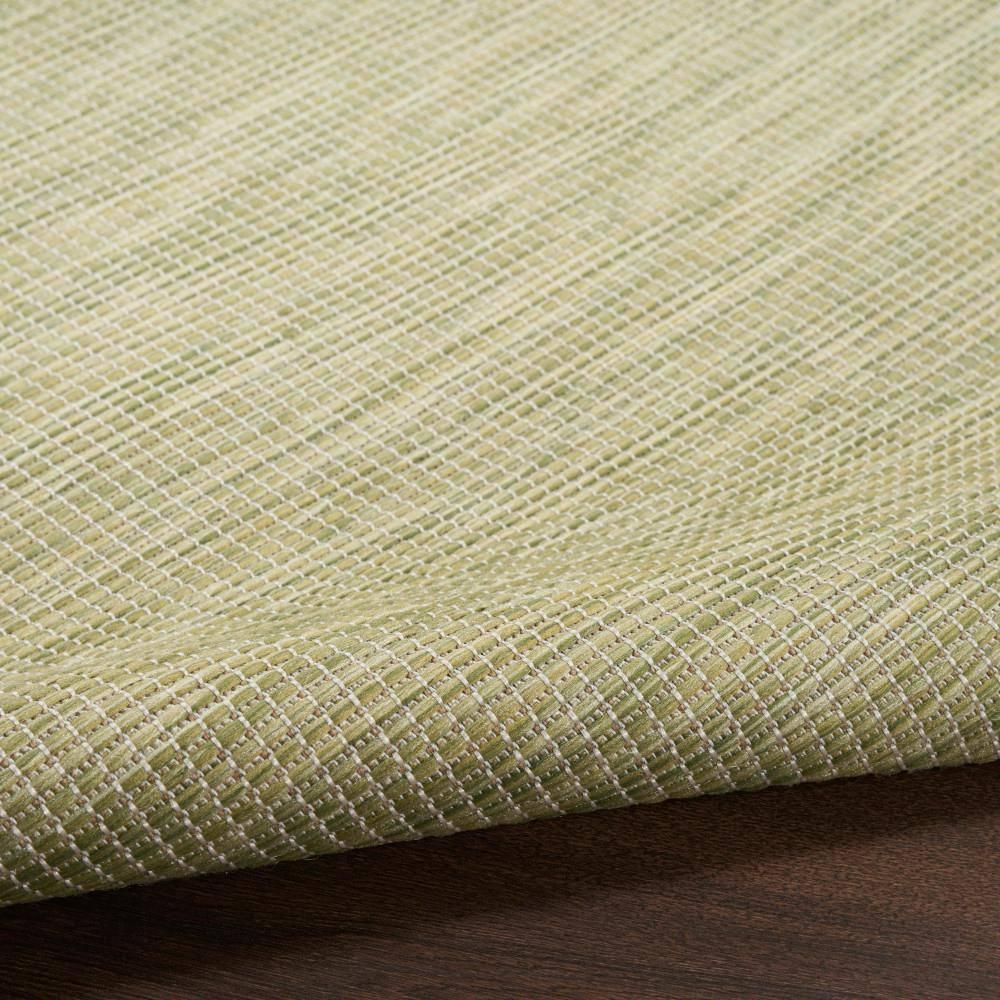 Nourison Positano Solid Flatweave Low Pile Indoor Outdoor Area Rug Green 7' x 10'