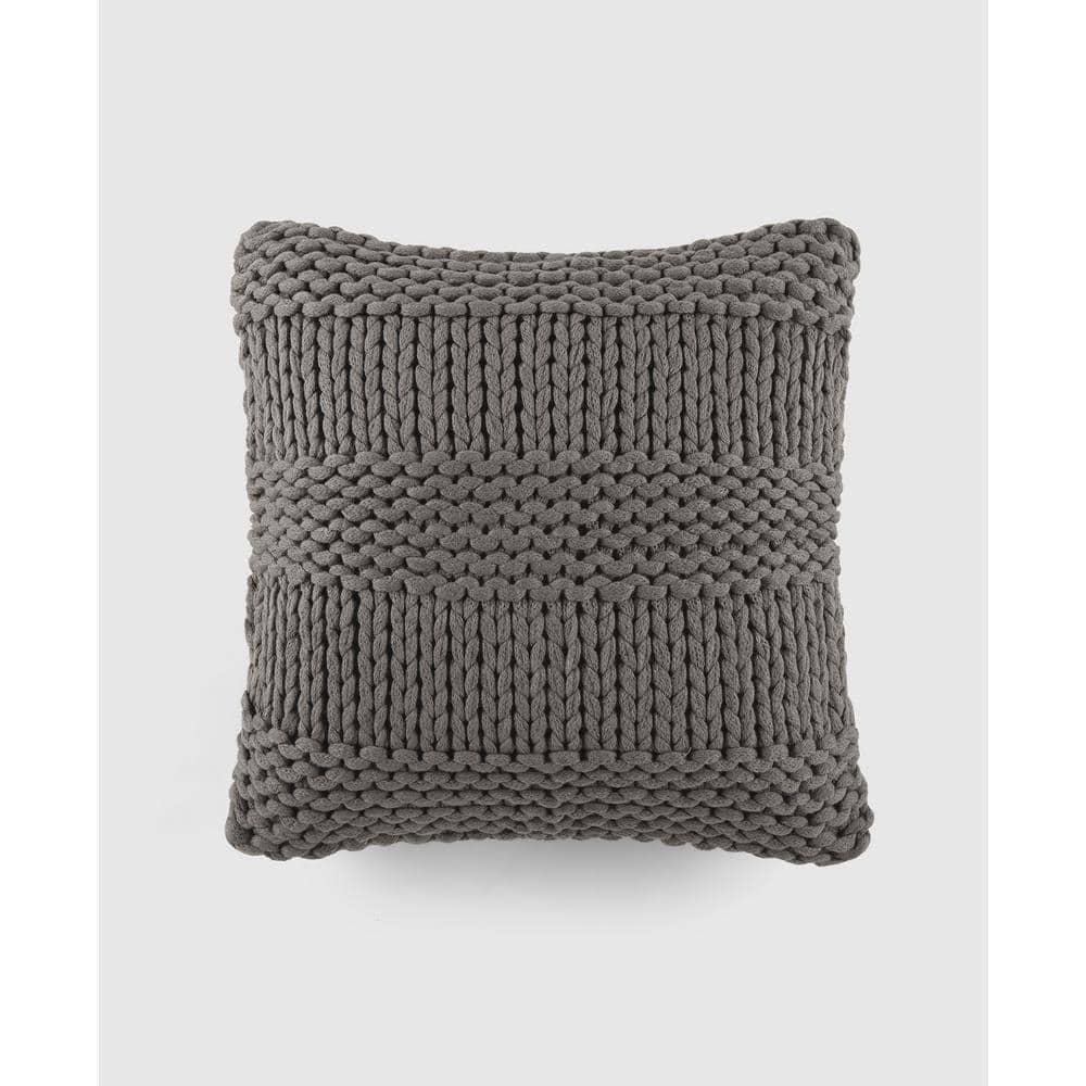 Becky Cameron Cozy Chunky Knit Acrylic Decor Throw Pillow