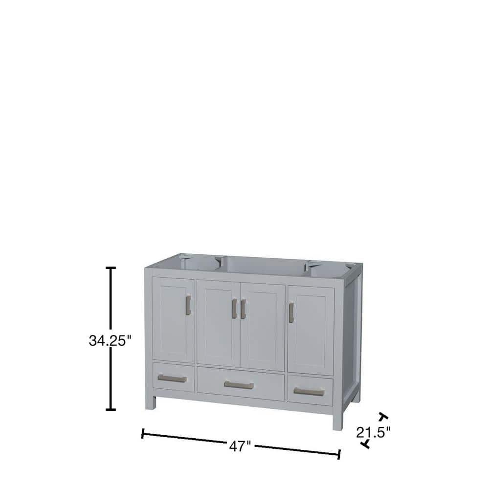 Wyndham Collection Sheffield 47" Freestanding Single Vanity Base Only