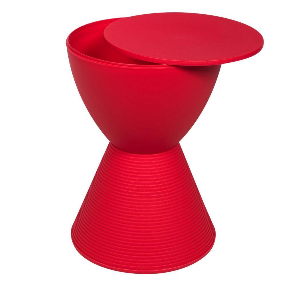 LeisureMod Boyd Modern Round Plastic Side Table