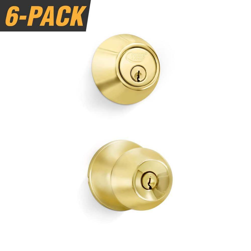 Complete Entry Knob Set with Single Cylinder Deadbolt