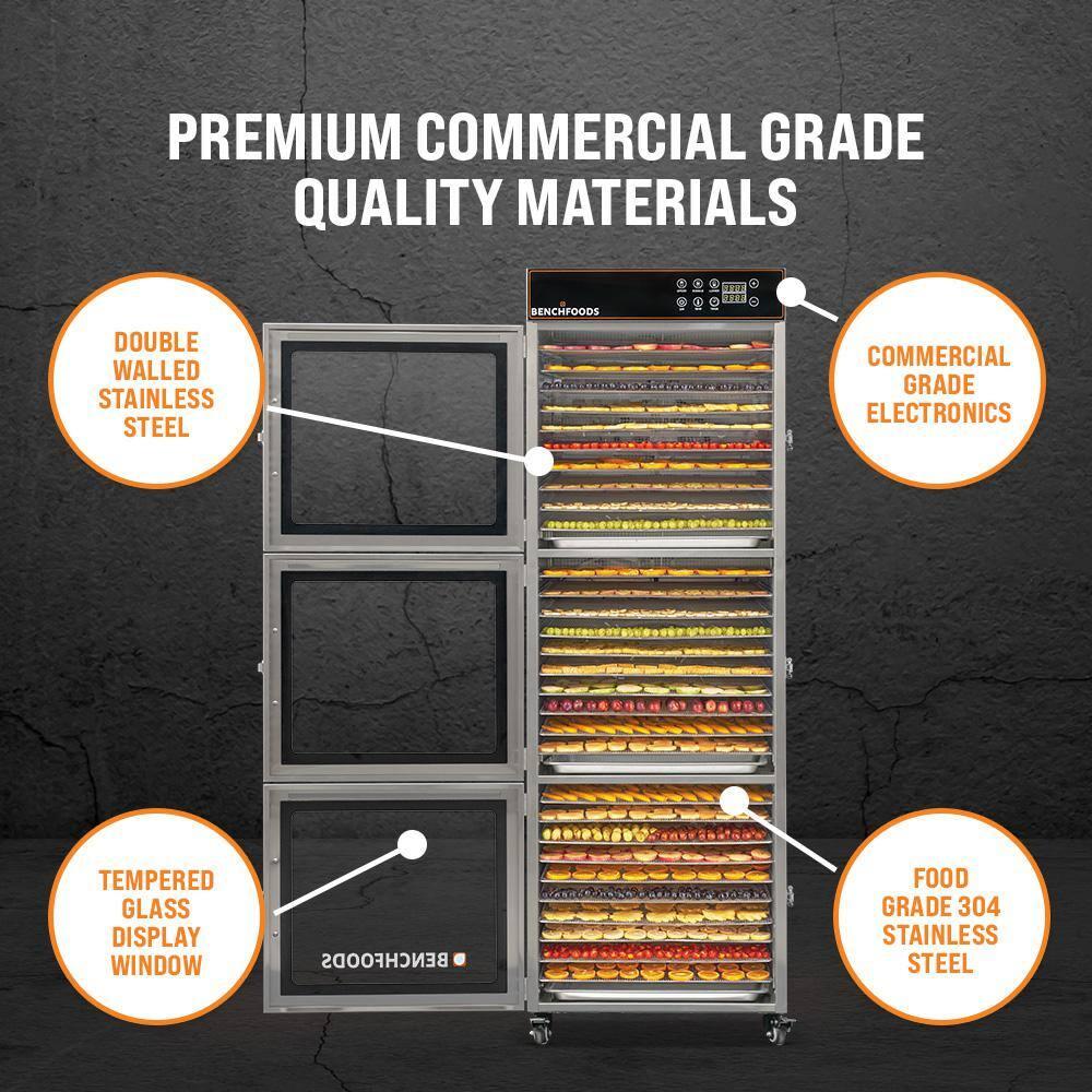 BenchFoods 3 Zone / 30 Tray / 53 sq.ft Tray Area / Premium Commercial Dehydrator