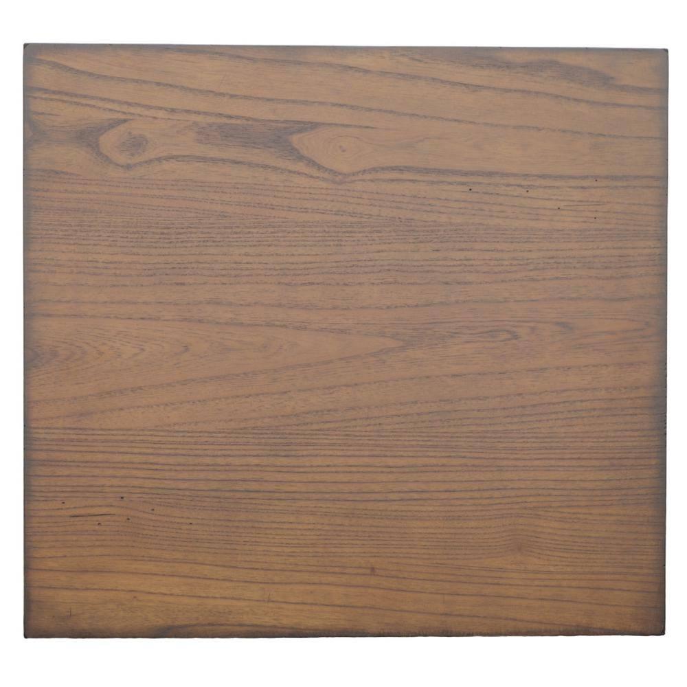 Bear Creek End Table Brown - Steve Silver Co.: Rustic Ivory, Honey Top, Drawer, Tapered Legs
