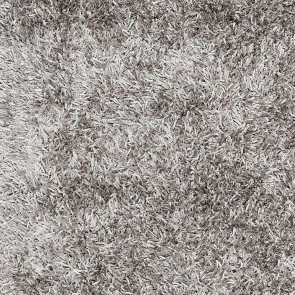 SAFAVIEH New Orleans Darius Solid Polyester Shag Area Rug, Grey, 6' x 9'