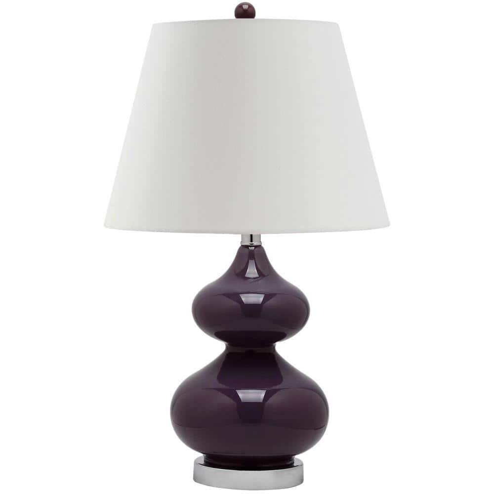 Eva Double Gourd Table Lamp (Set of 2) - 24 Inch Height - LIT4086 - Dark Purple - Safavieh