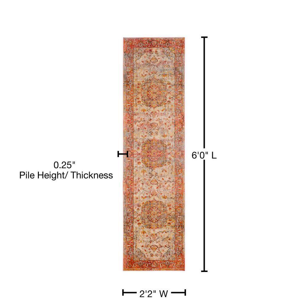 SAFAVIEH Vintage Persian VTP435P Saffron / Cream Rug
