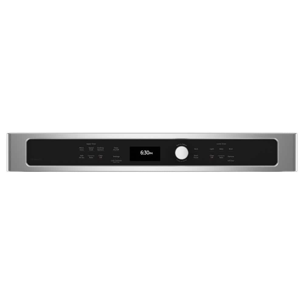 Café 30" Self-Cleaning Convection Electric Double Wall Oven with Built-in Microwave CTC912P2NS1