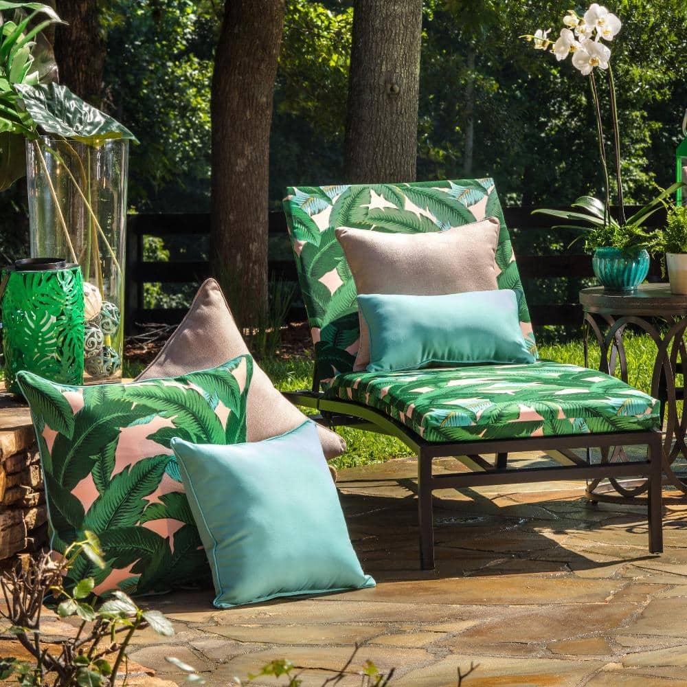 18.5" 2pk Radiance Pool Throw Pillows Blue - Pillow Perfect: Weather & Fade-Resistant, Modern Square Design, Indoor/Outdoor Use
