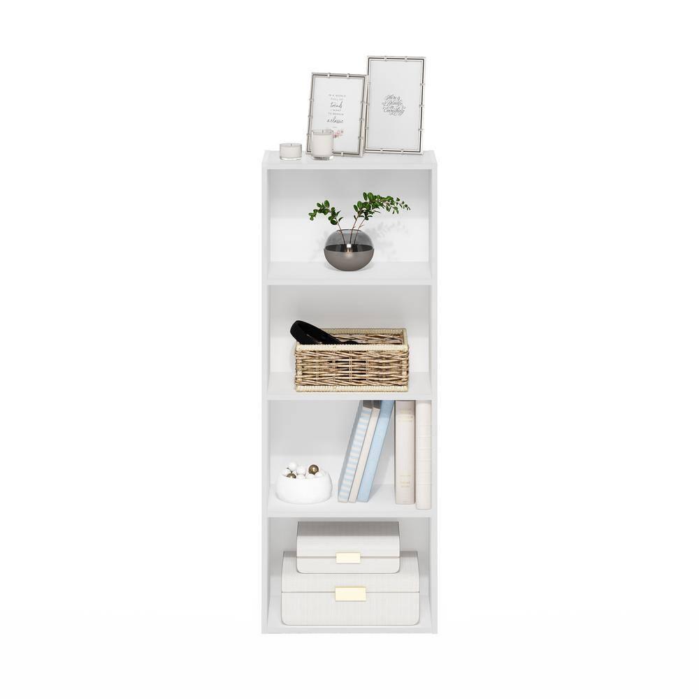 Luder 4-Tier Open Shelf Bookcase, White