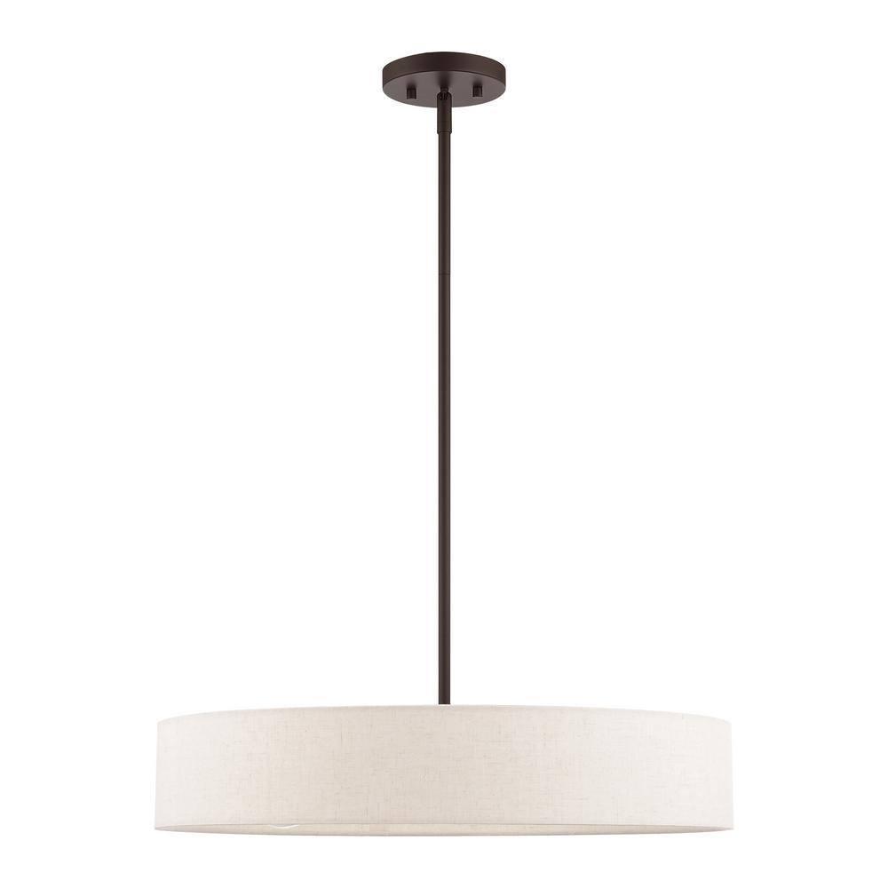 Venlo 4 Light Bronze with Antique Brass Accents Pendant