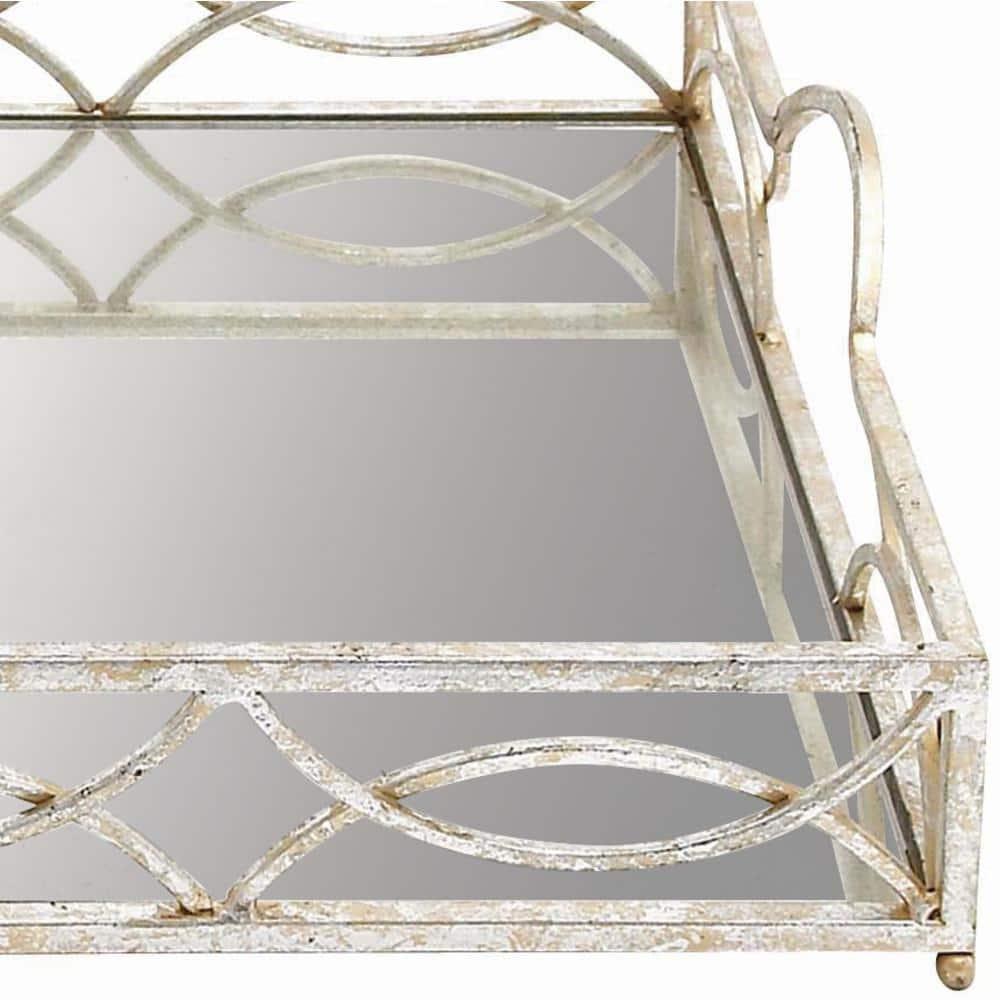 Modern Reflections Rustic Iron Tray (25") - Olivia & May