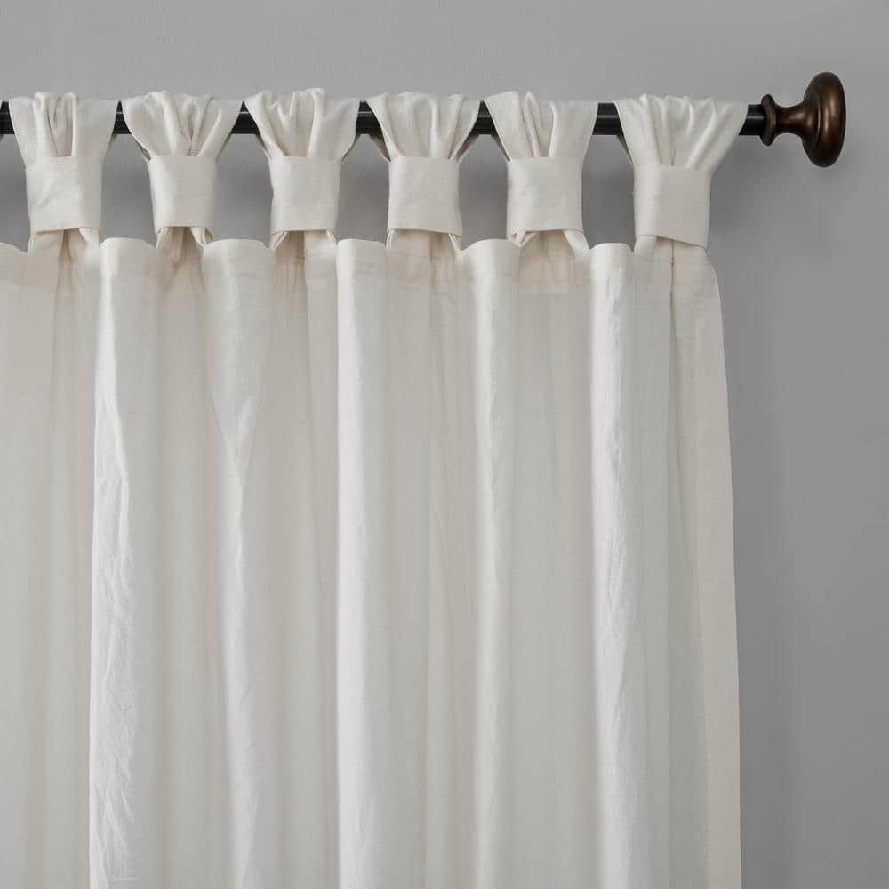 August Grove® Archaeo Sarro Washed Cotton Semi-Sheer Tab Top Curtain Panel