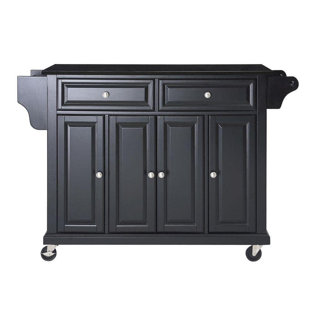 Crosley Furniture  Solid Granite Top Kitchen Cart-Island - Black