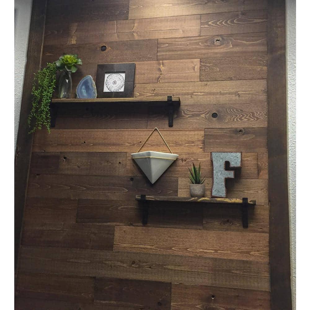 Timberchic River Reclaimed Wooden Wall planks - Simple Peel & Stick Wall Covering Application for DIY Accent Wall & Home Improvement - Modern, Premium Wall Paneling