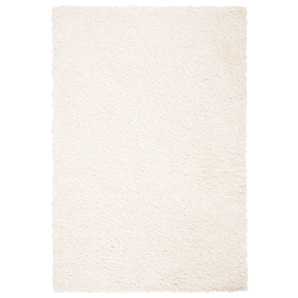 August Shag 900 AUG900 Power Loomed Indoor Area Rug - Ivory - 4'x6' - Safavieh
