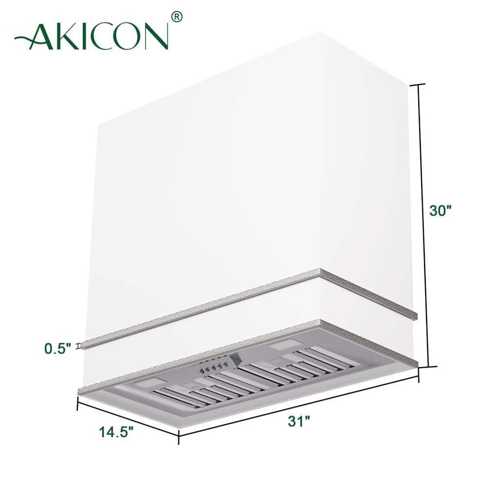 Akicon Akicon 30" Stainless Steel 600 CFM Ducted (Vented) Wall Mounted Required Range Hood