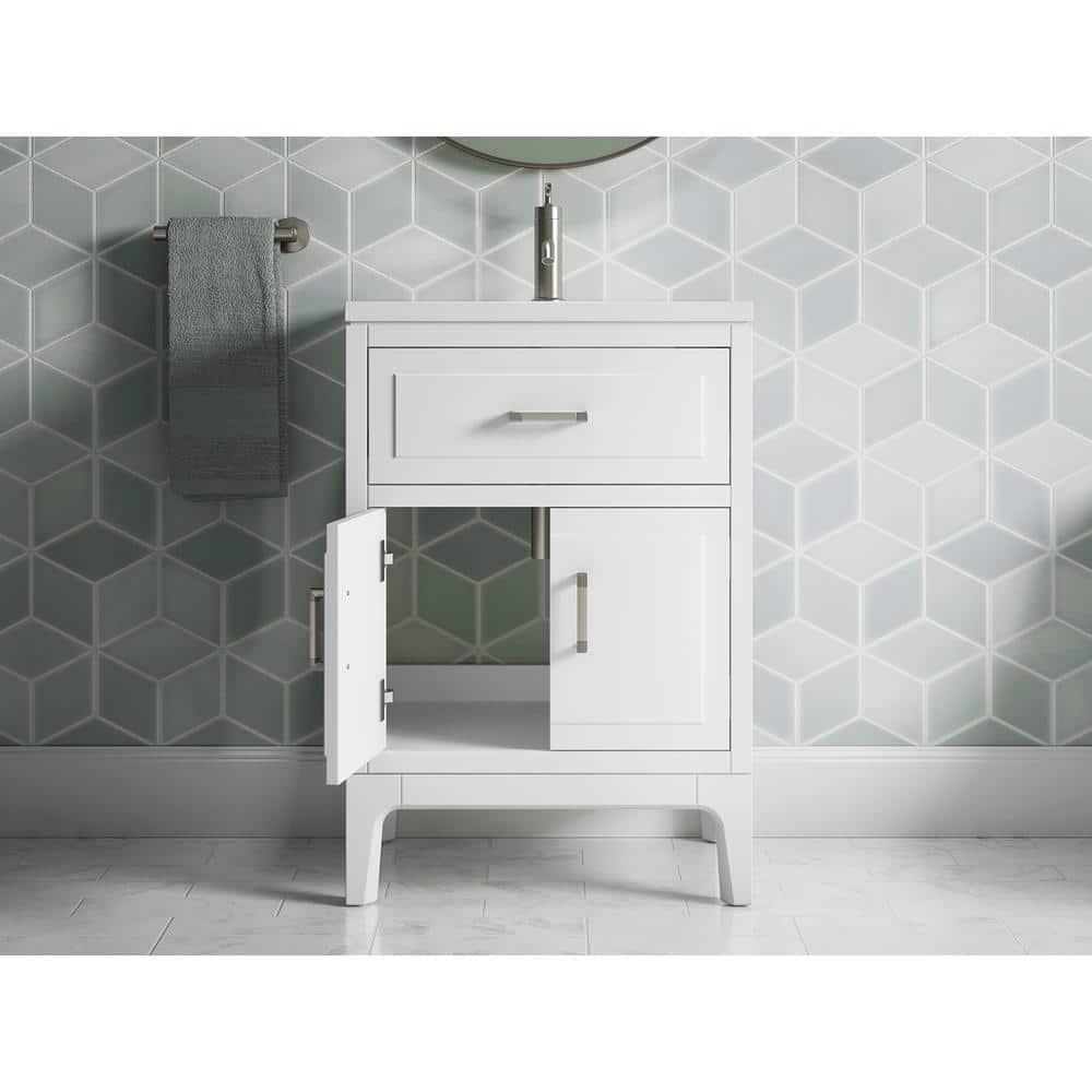 Seer 24" Freestanding Single Bathroom Vanity Cabinet with Sink and Quartz Top