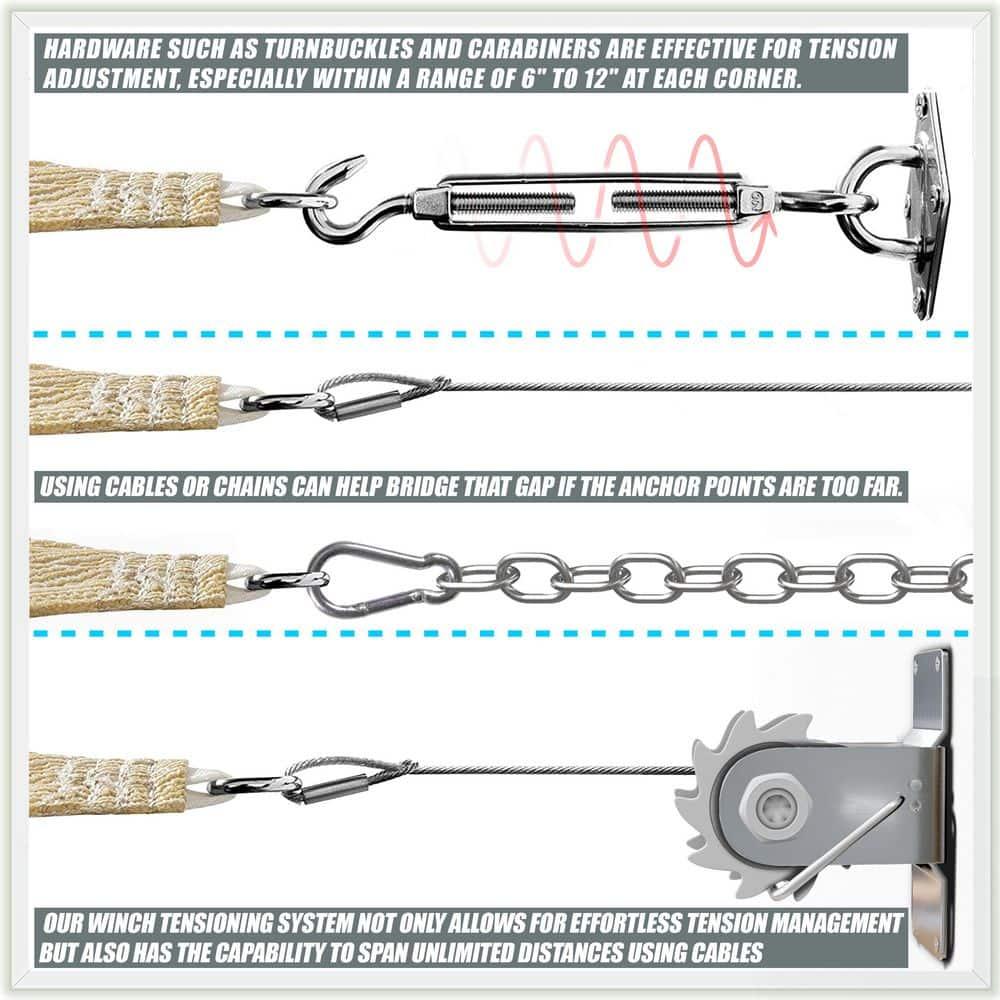 Amgo Amgo Rectangle Sun Shade Sail 200 GSM, 95% UV Blockage