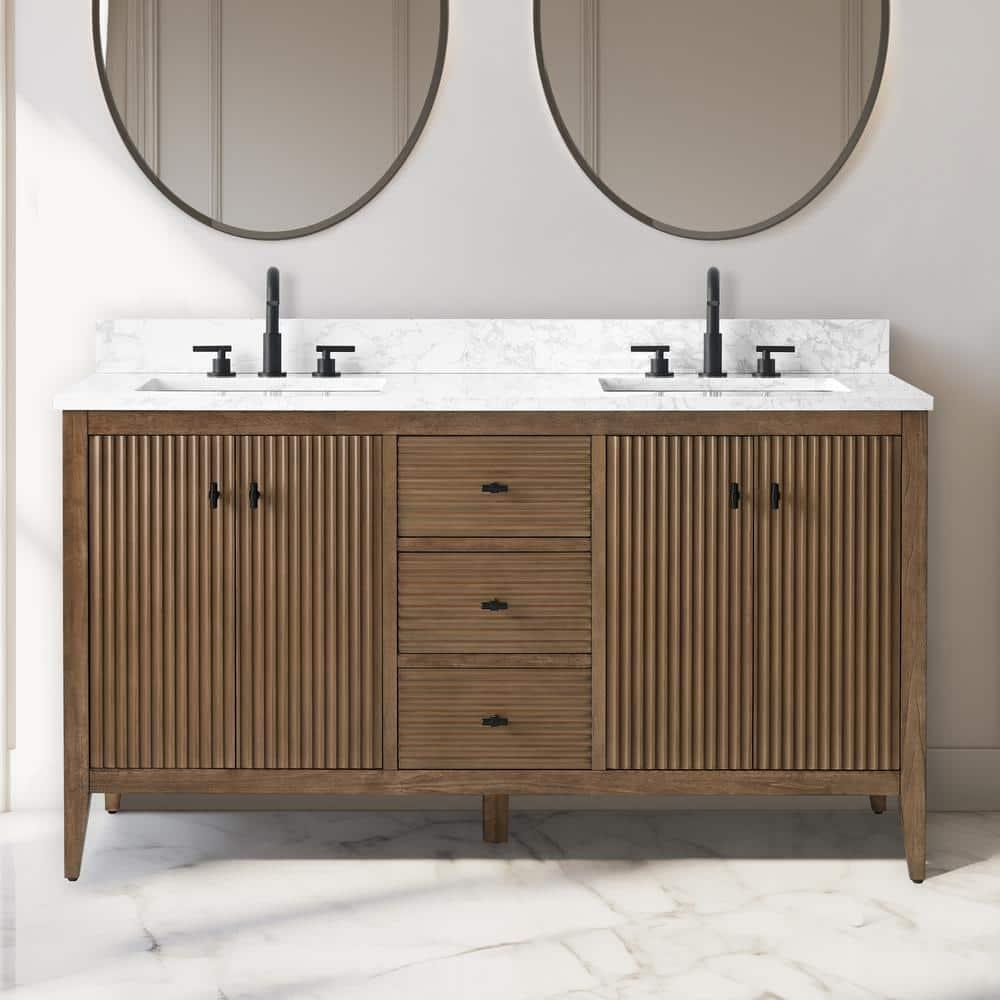 60" Double Bathroom Vanity Set