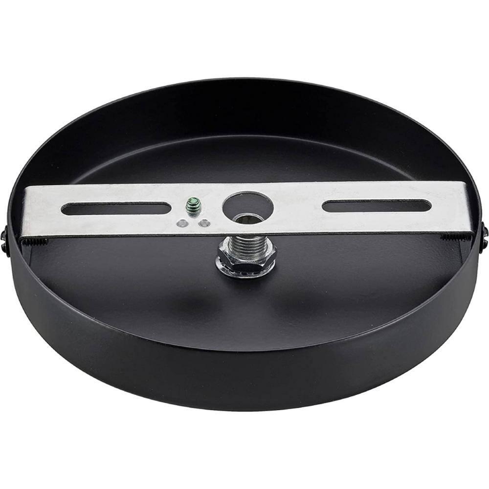 Aspen Creative 21510-12, Contemporary Fixture Canopy Kit, 4-3/4" Diameter, Matte Black, 2 Pack