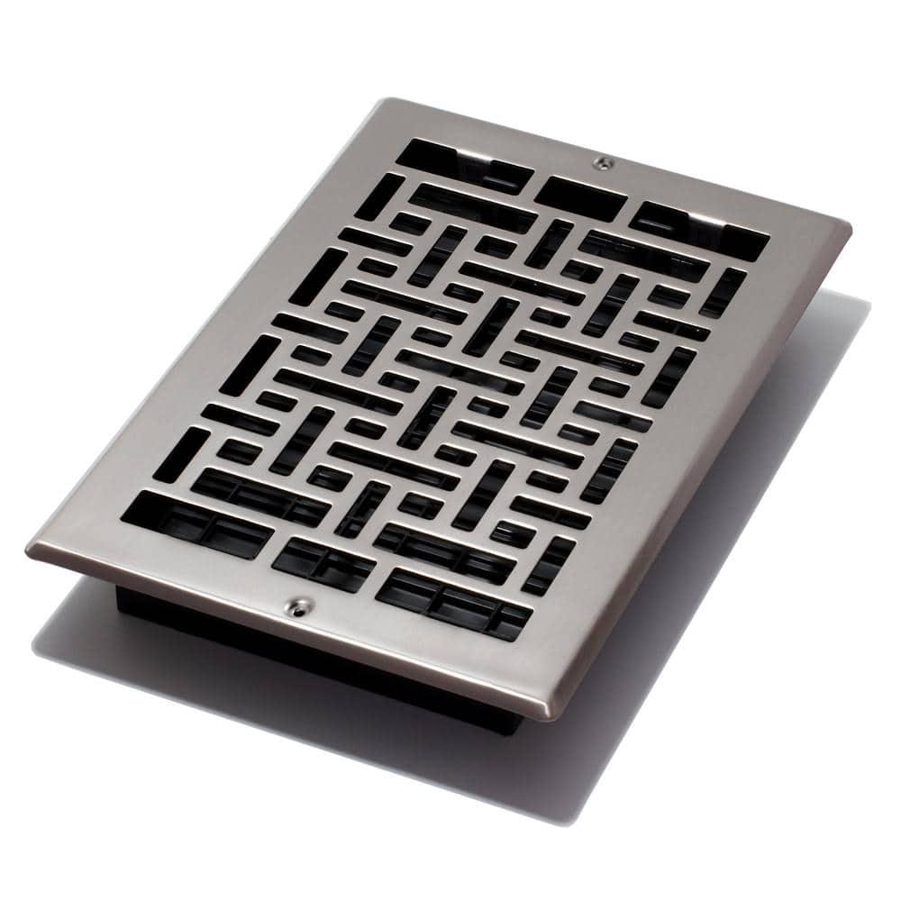 10 in. x 6 in. Oriental Nickel Wall Register