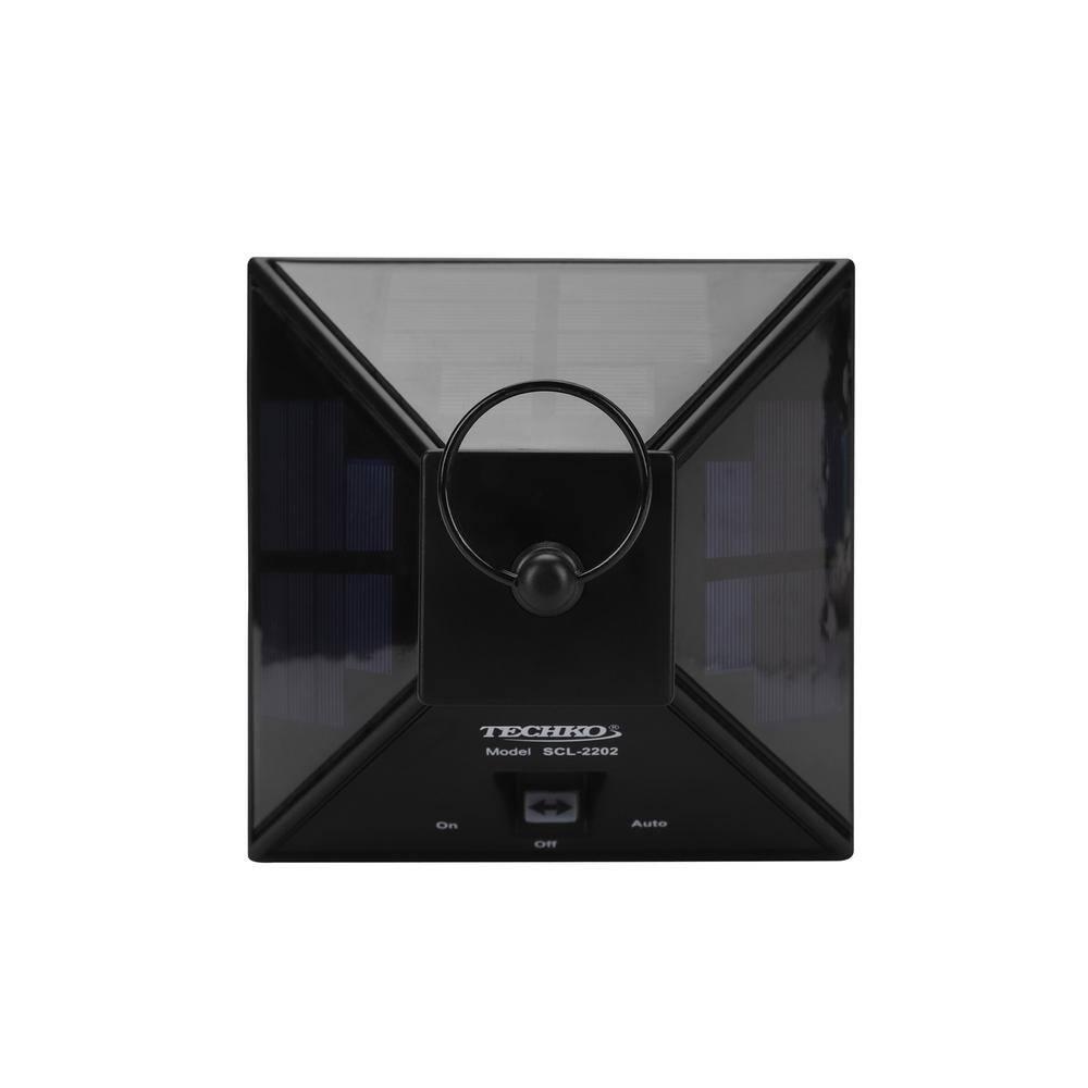 Techko 12.2'' H Tabletop Solar Lantern with Motorized LED Candle Included