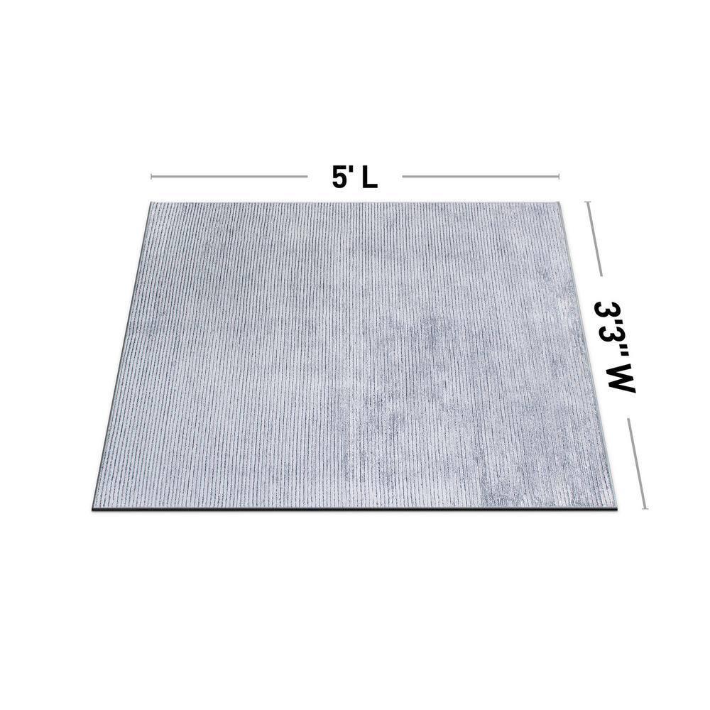World Rug Gallery Contemporary Distressed Stripe Machine Washable 3'3"x5' Gray Area Rug