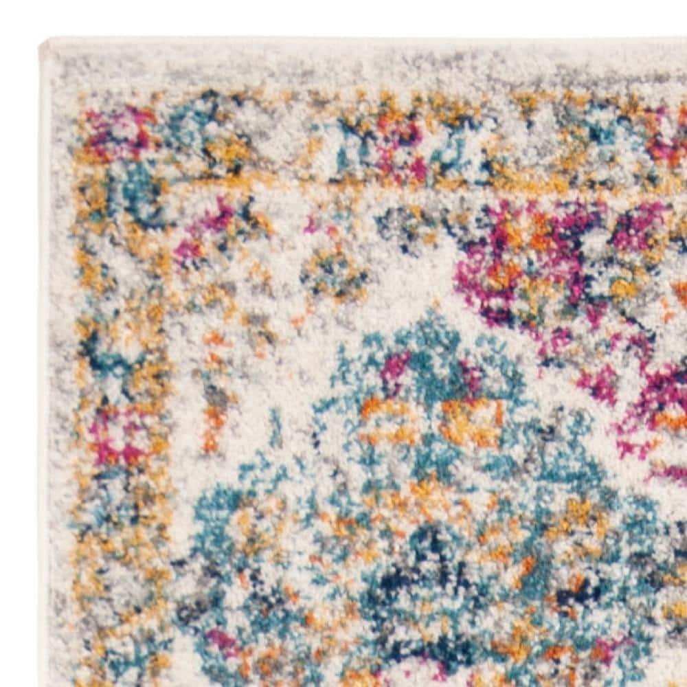Madison MAD611 Power Loomed Indoor Runner Rug - Cream/Multi - 2'3"x6' - Safavieh