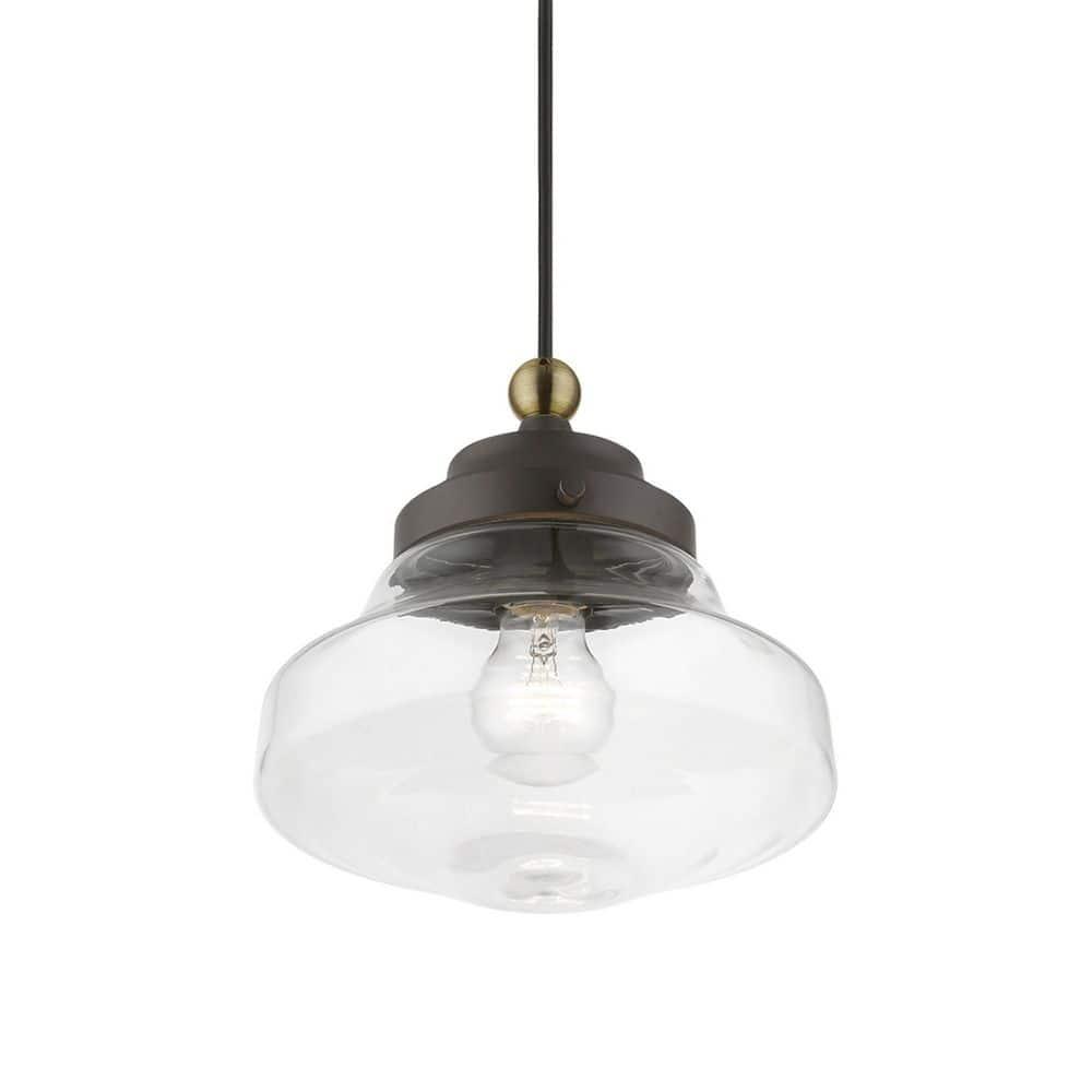 Livex Lighting Avondale 1 - Light Pendant in  Bronze/Antique Brass