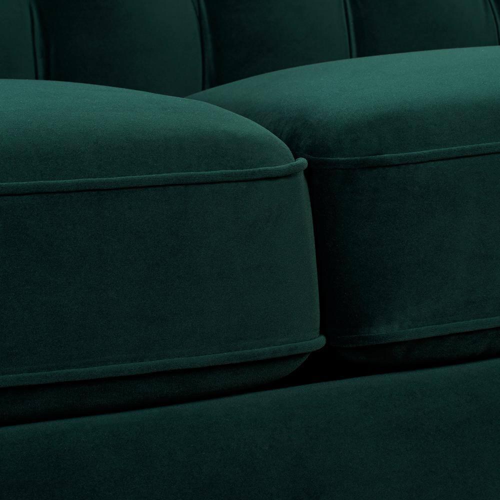 Jack Tufted Tuxedo Sofa Double Cushion, Hunter Green