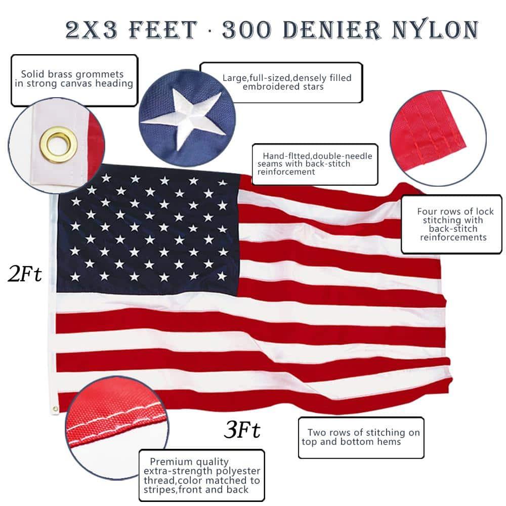 ANLEY EverStrong Series American US Flag - Hevay Duty Nylon USA Banner Flags & Reviews | Wayfair