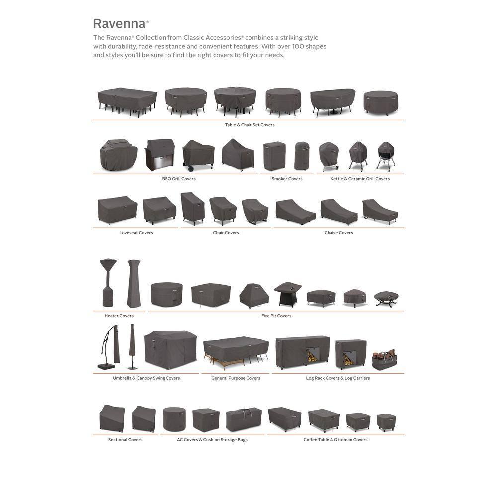 Classic Accessories Ravenna® Patio Rocking Chair Cover - Premium Outdoor Furniture Cover with Water Resistant Fabric, Medium (55-161-015101-EC)