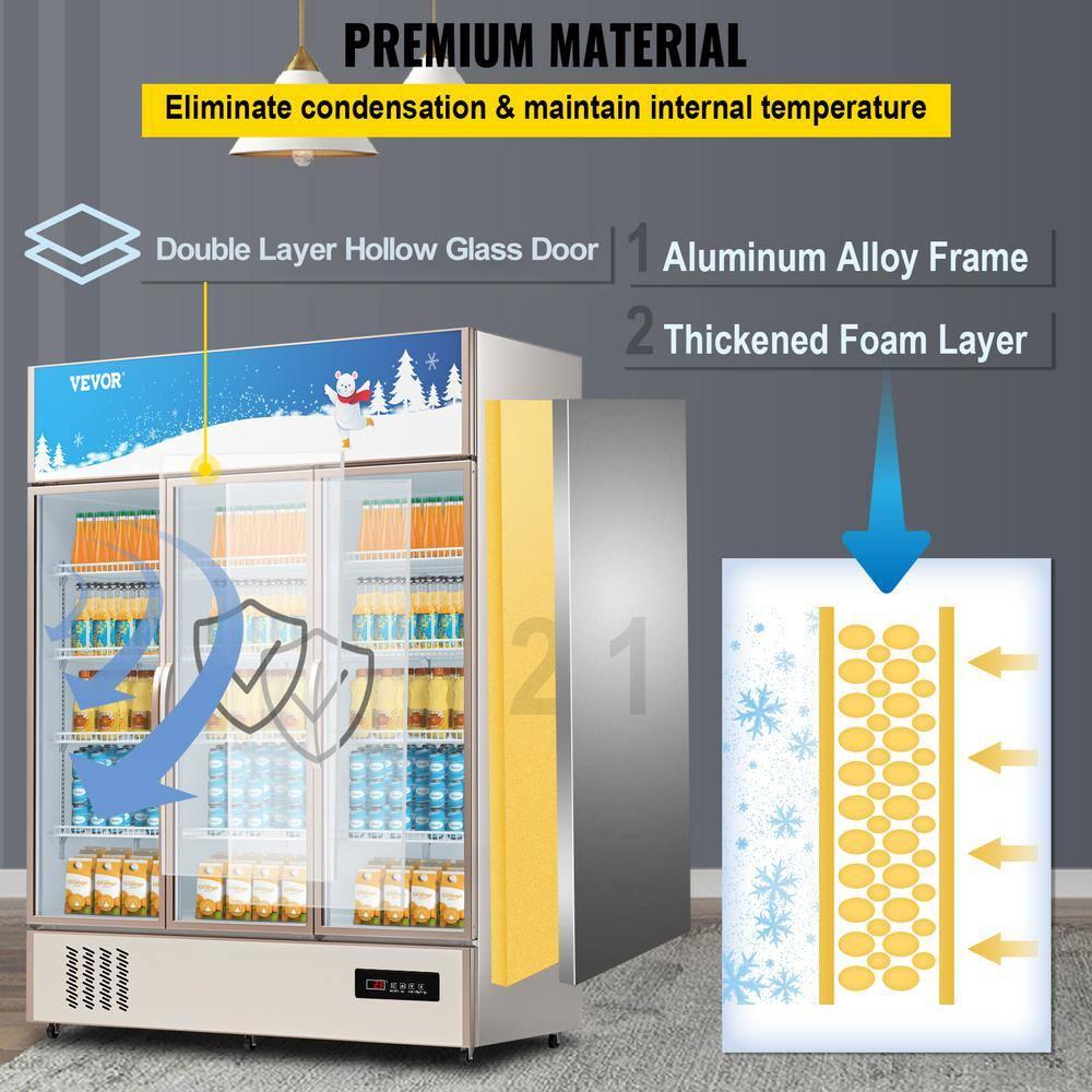 VEVOR VEVOR 35 Cubic Feet Refrigerated Display Case - 59''
