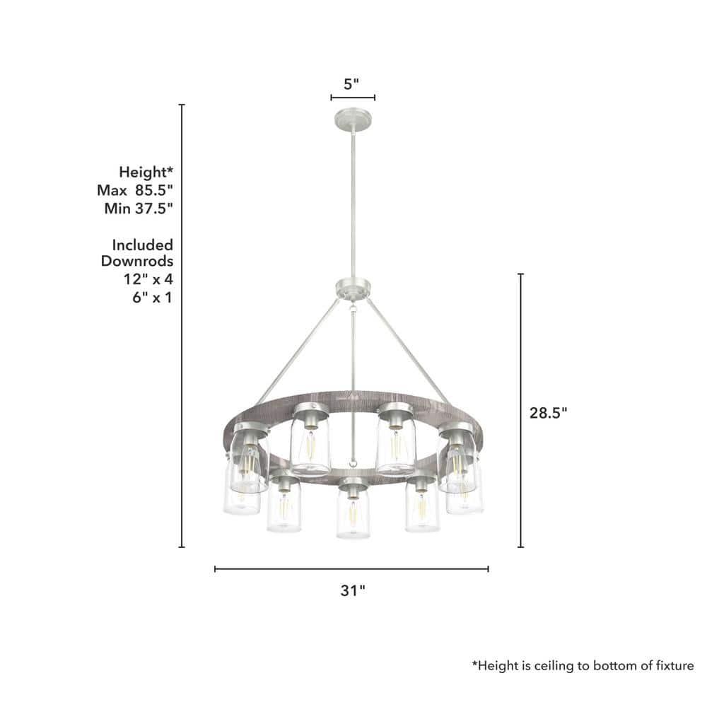 Devon Park 9 - Light Candle Style Chandelier
