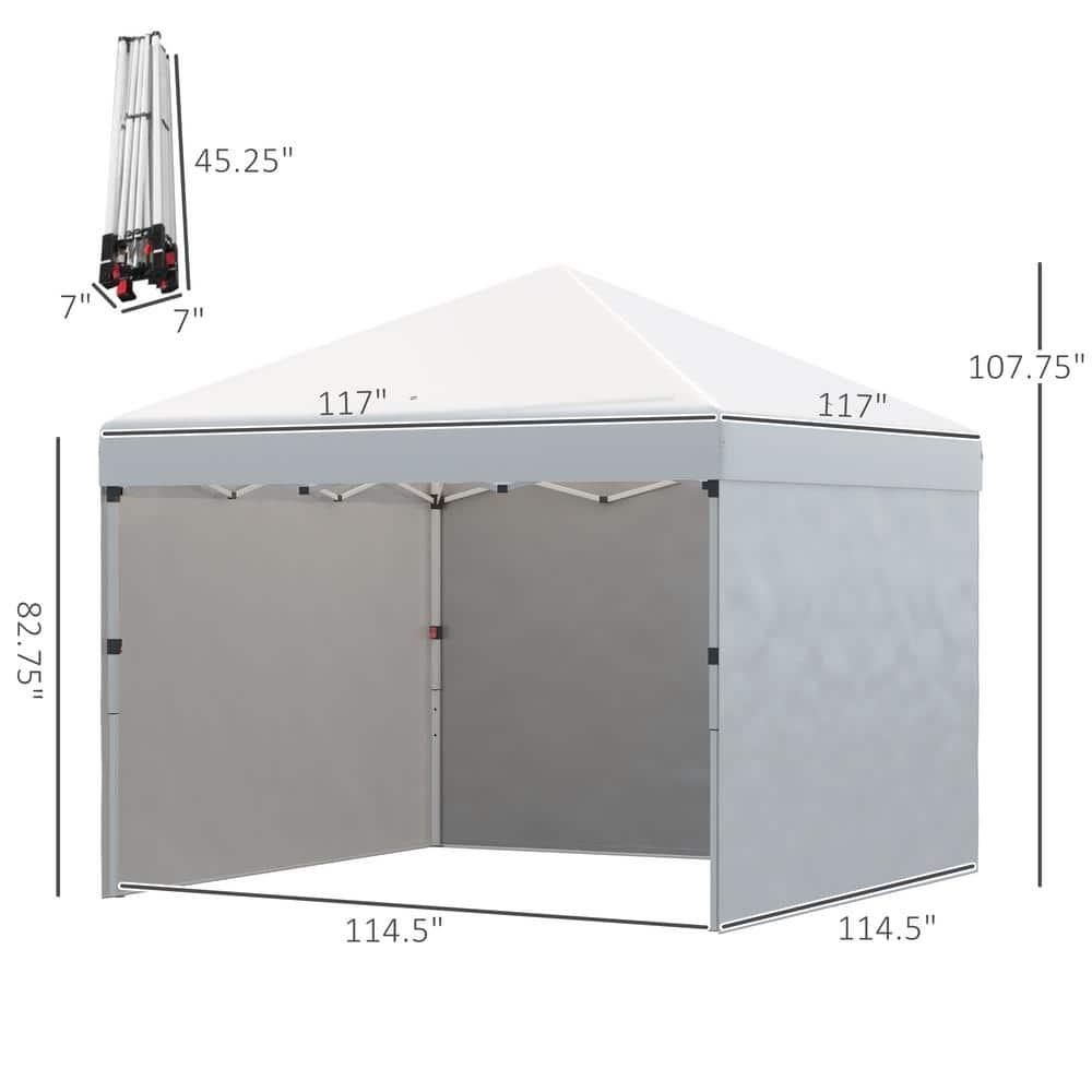Outsunny 10 Ft. W x 10 Ft. D Steel Party Tent