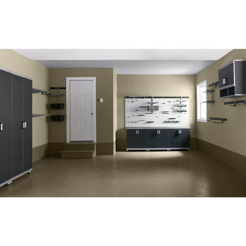 Rubbermaid Garage FastTrack Wall Bench Blox Bin (2-Pack), Gray