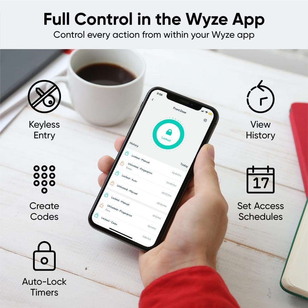 Wyze Smart Lock Bolt with Fingerprint Keyless Entry and Auto Lock