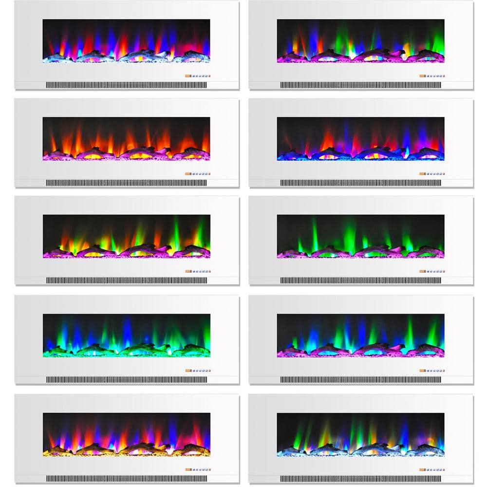 Cambridge Cambridge Wall Mount Electric Fireplace Heater with Remote Control for Indoor Use in Living Room, Bedroom, Home Office