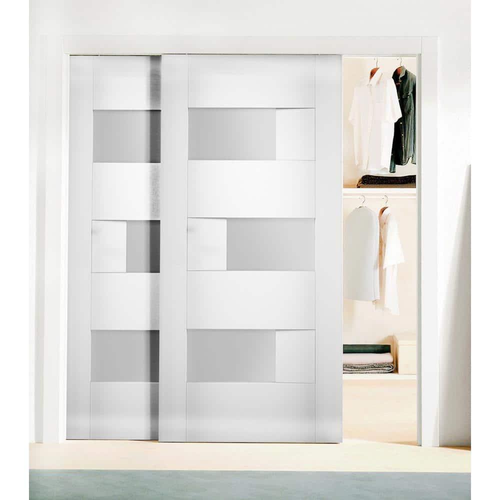 VDomDoors Sete Frosted Glass Standard White Door Slab