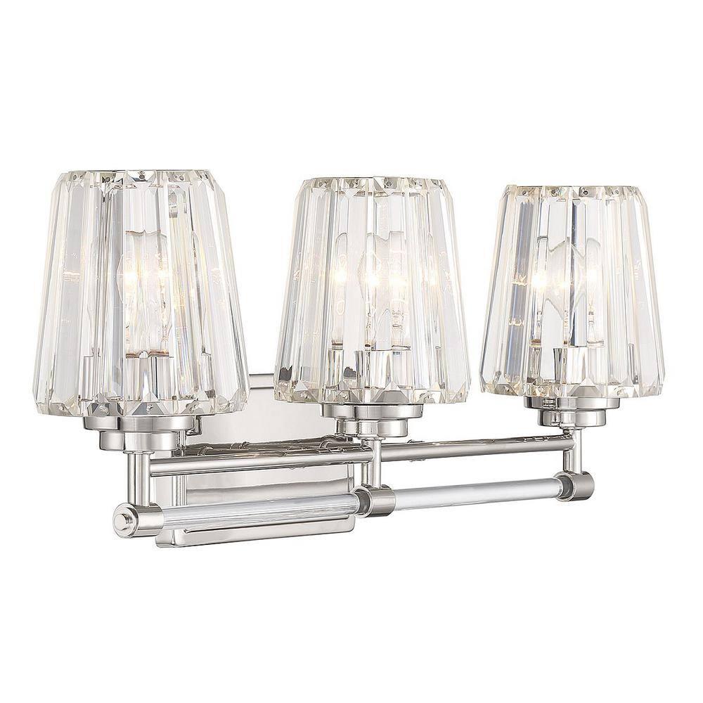Savoy House Garnet 3 - Light Vanity in  Polished Nickel