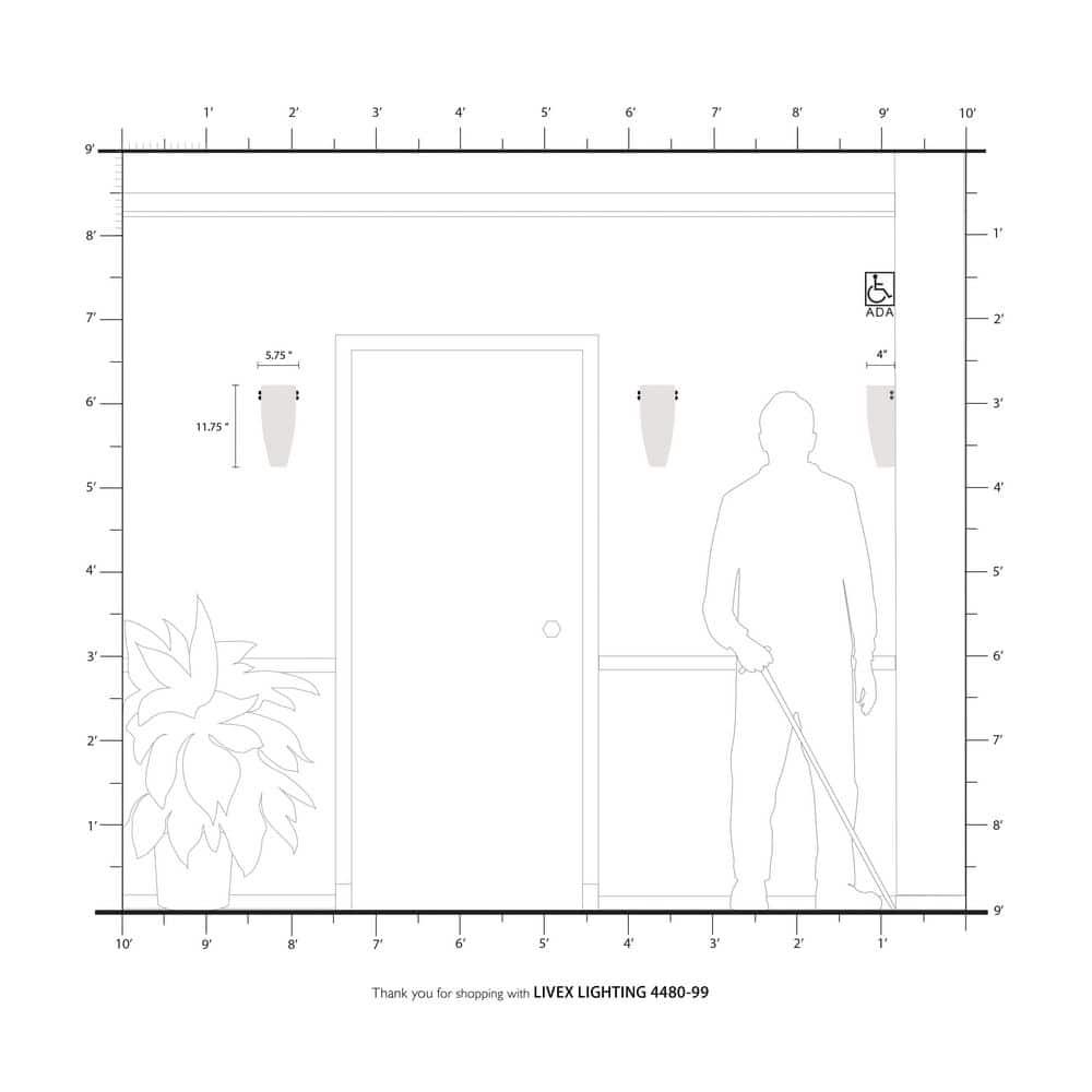 Livex Lighting Coronado 1 - Light Wall Light in  Bronze