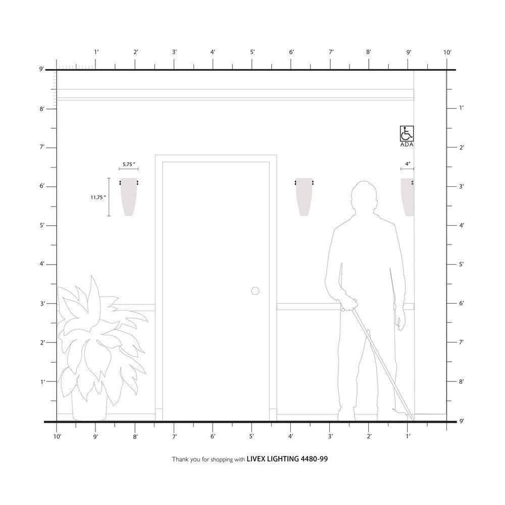 Livex Lighting Coronado 1 - Light Wall Light in  Bronze