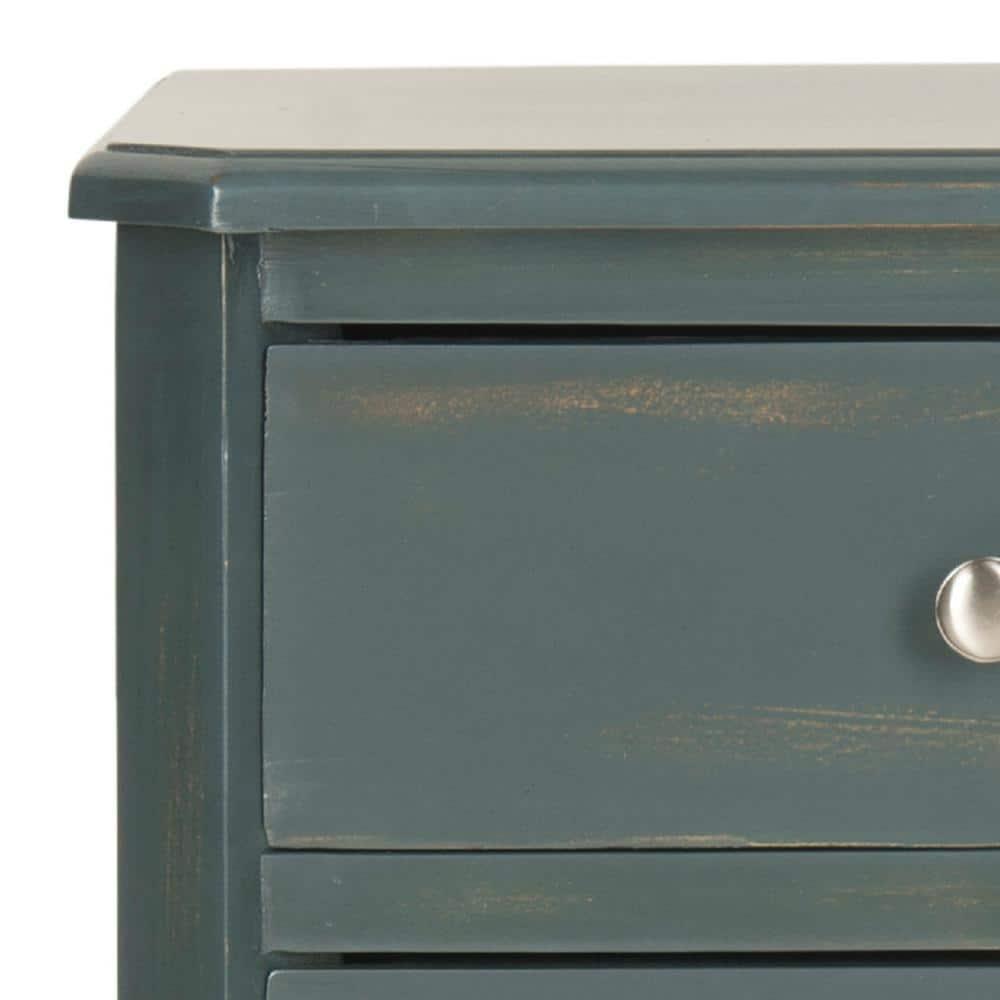 Joe End Table With Storage Drawers- Dark Teal - Safavieh.