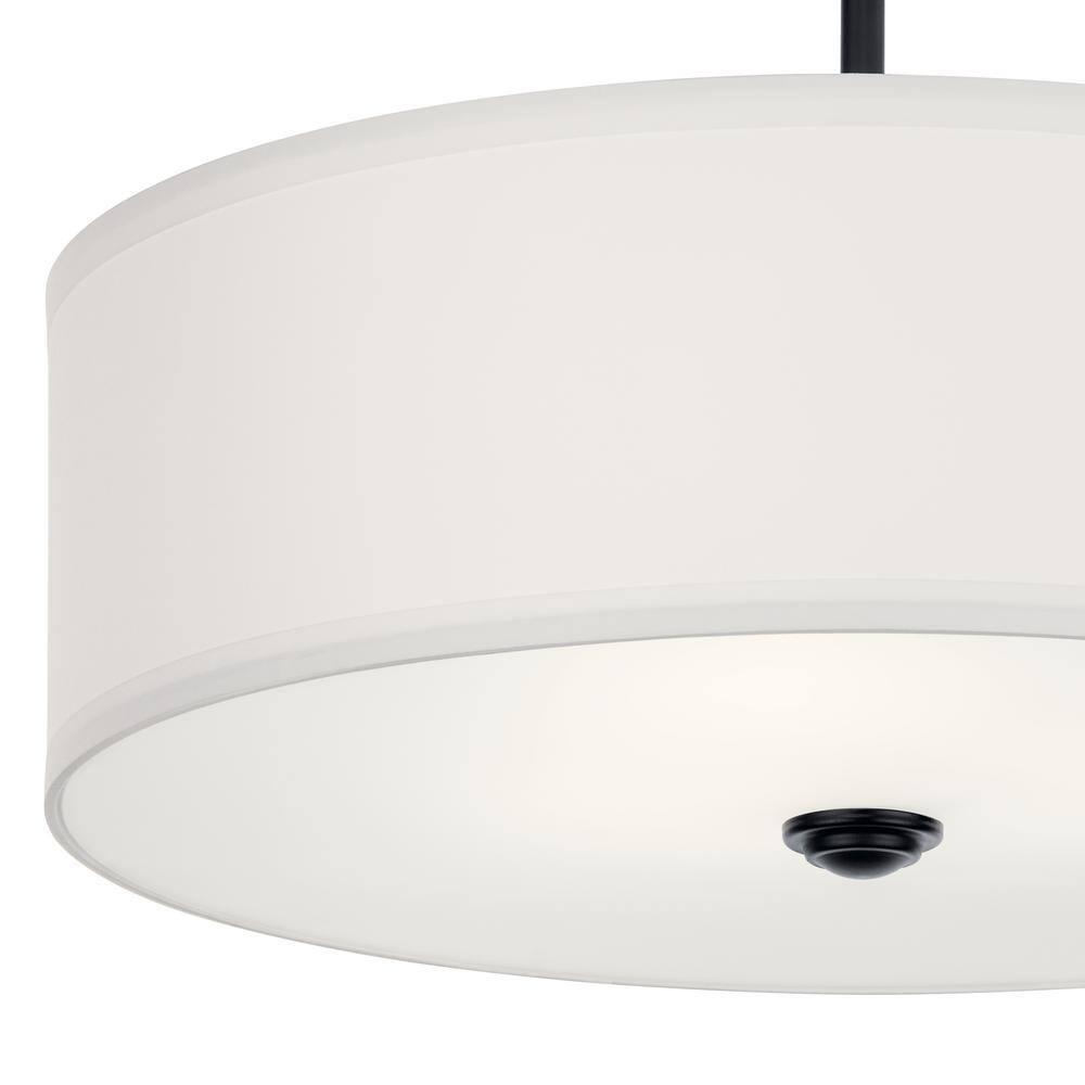 Kichler Lighting Shailene 3 - Light Semi-Flush Mount in  Black