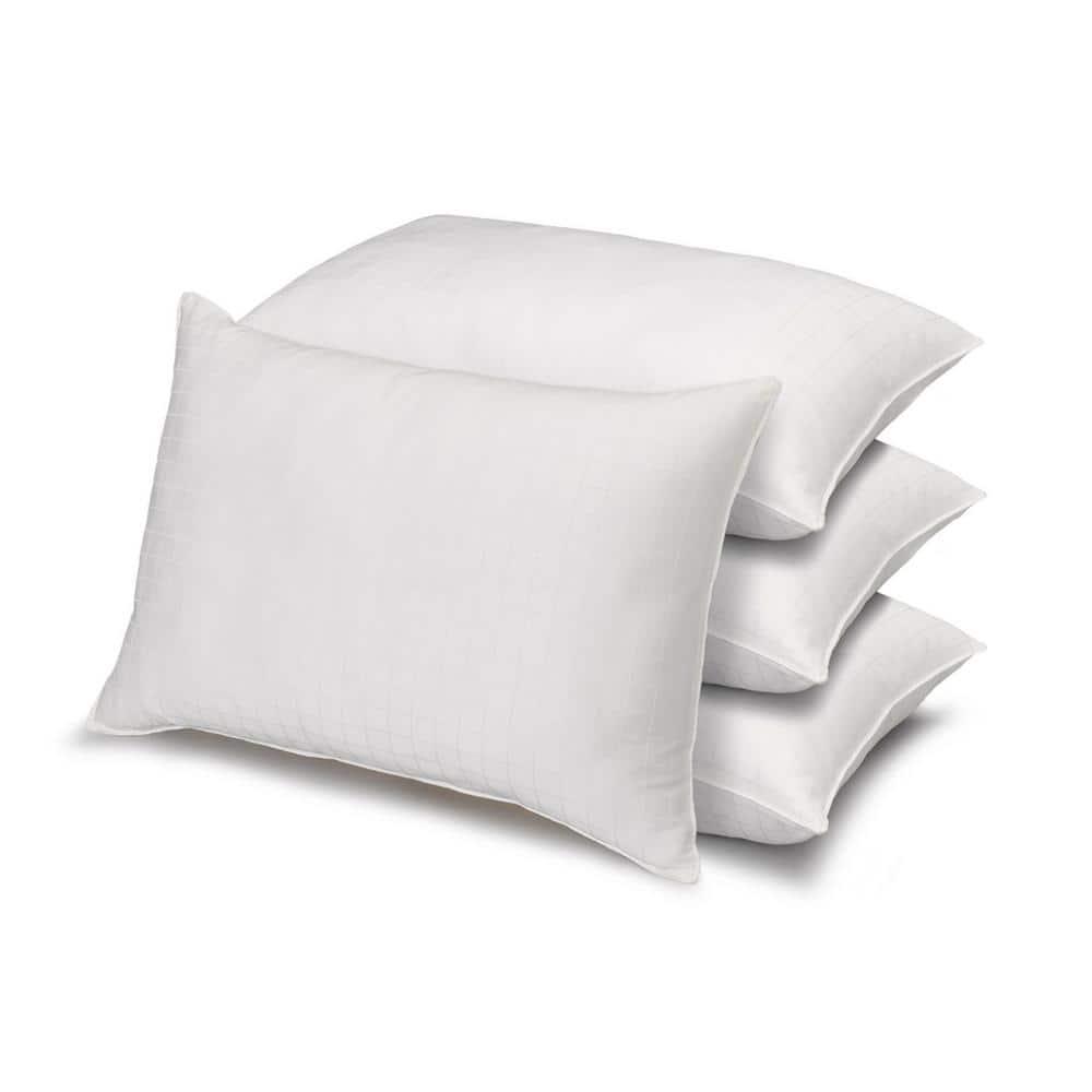 Ella Jayne Home Exquisite Hotel Cotton Windowpane Pillow, Firm Density (Set of 4)