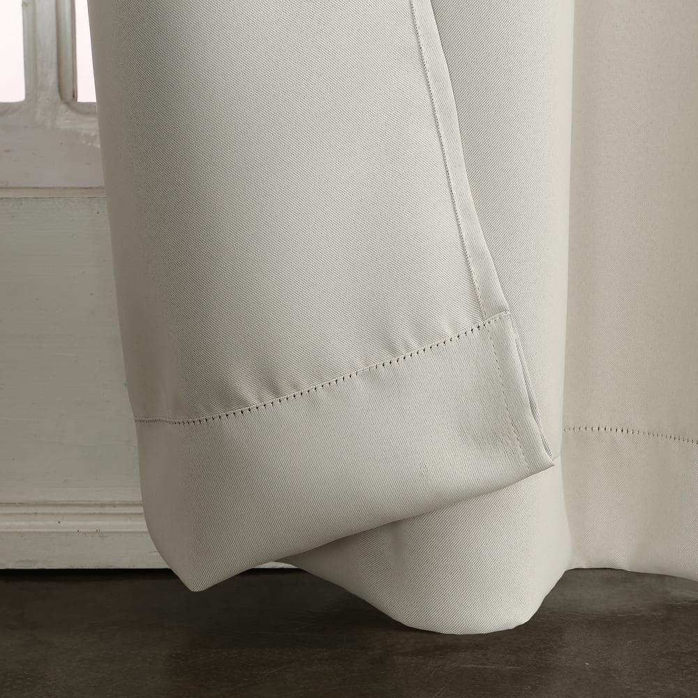 40"x63" Sun Zero Blackout Kenneth Energy Saving Rod Pocket Curtain Panel Pearl: Noise Reduction, Energy Efficient