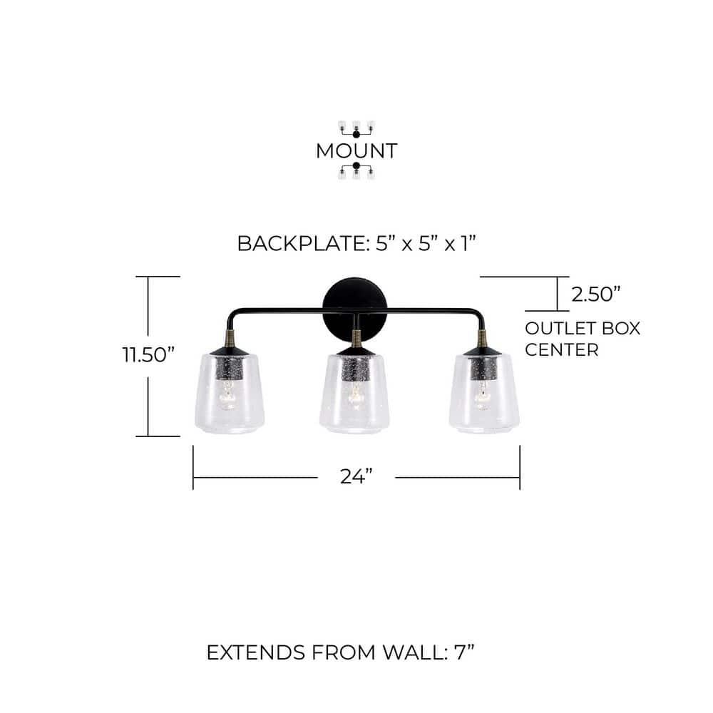 Capital Lighting 3 - Light Dimmable Vanity Light