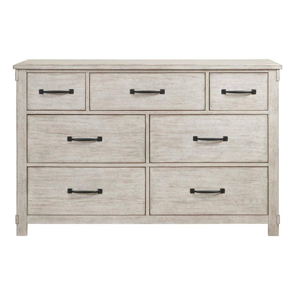 Jack 7 Drawer Dresser White - Picket House Furnishings: Transitional Farmhouse Style, Anti-Tip Hardware