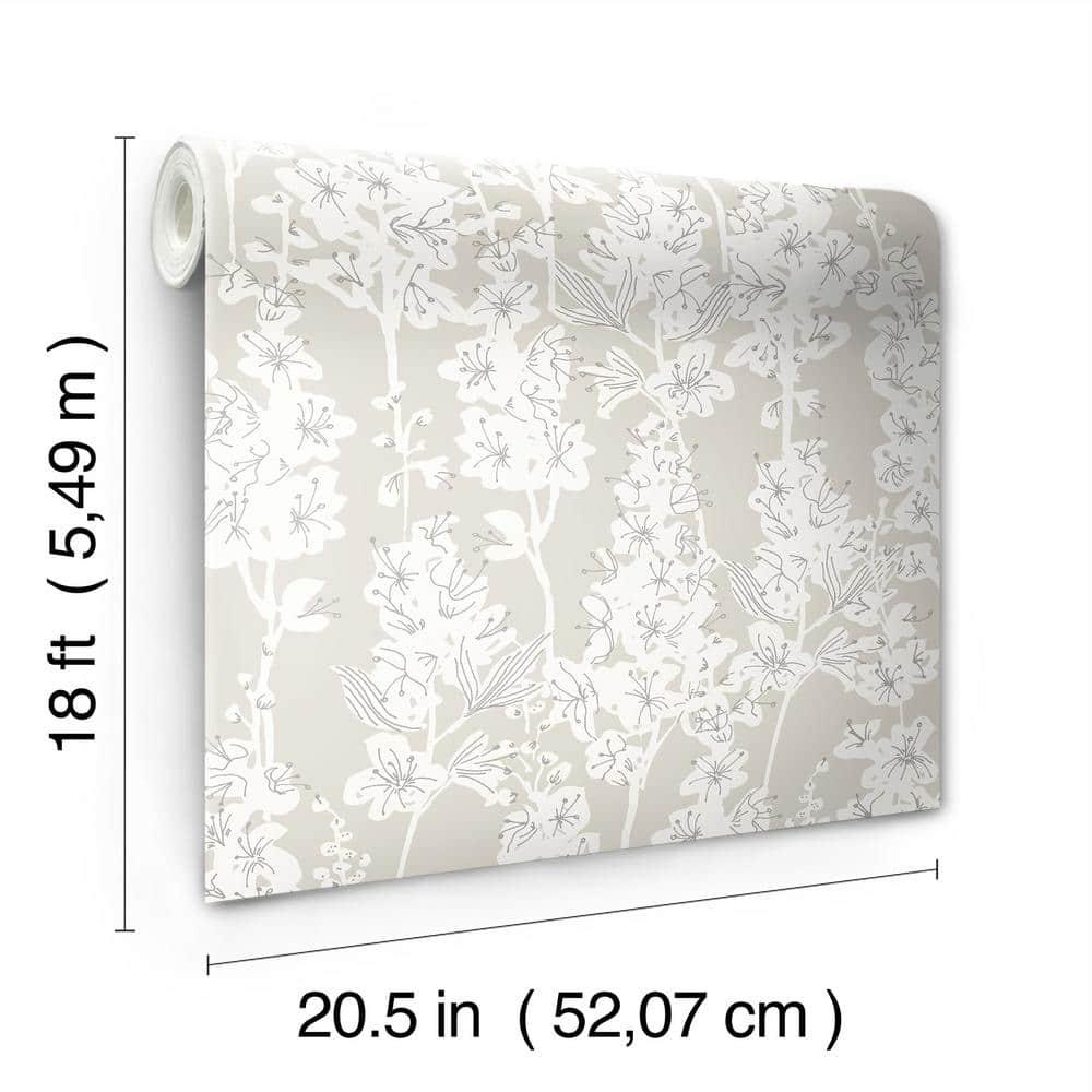 Larkspur 18' L x 20.5" W Peel and Stick Wallpaper Roll